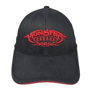 Monster Garage Trucker Hat Black One Size Embroidered Flexseam H3 Sportgear